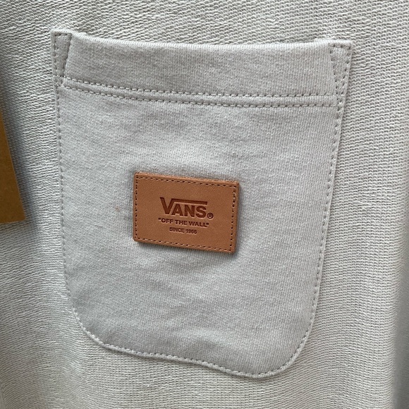 NWT Vans Cream Long Sleeve with Tan Logo Patch Size S - Picture 3 of 7